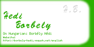 hedi borbely business card