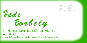 hedi borbely business card